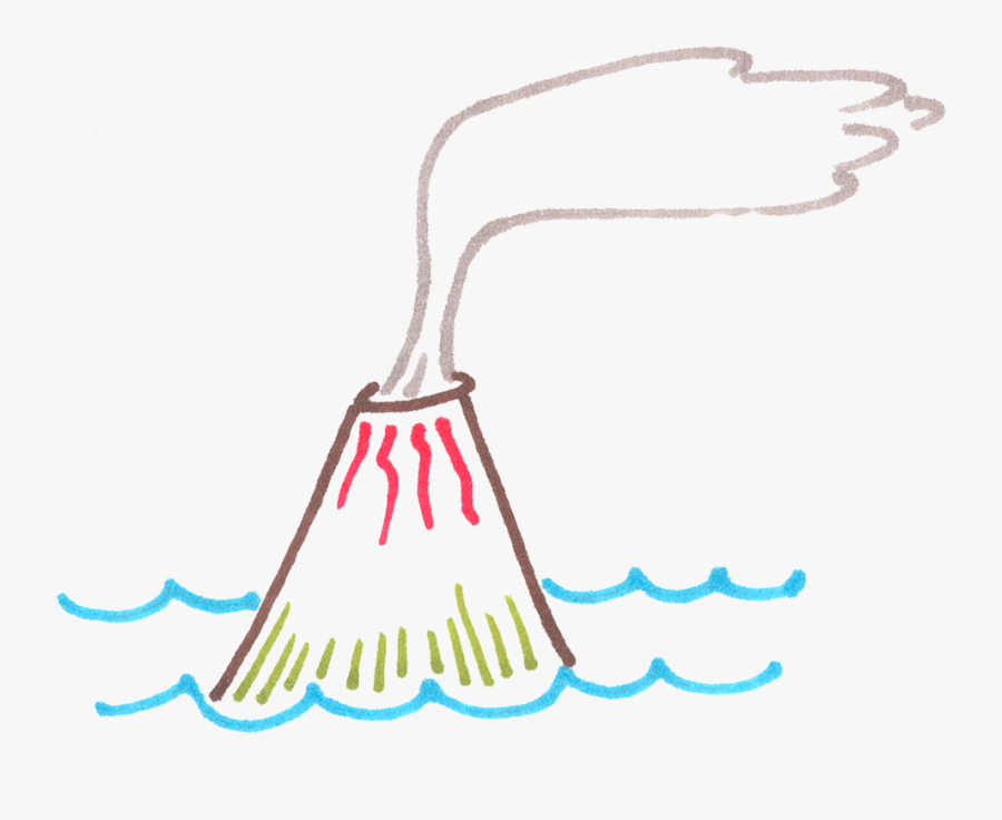 Cartoon Volcano, Transparent Clipart