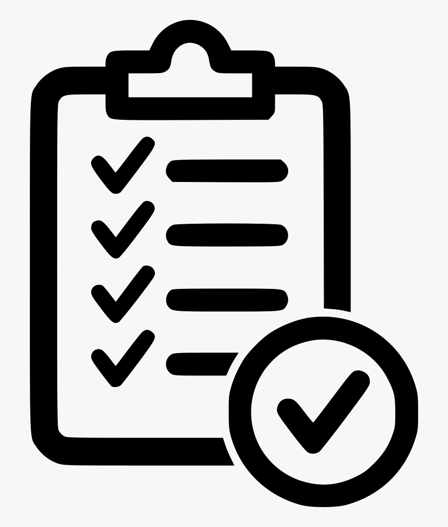 Clipboard - Checklist Icon Png, Transparent Clipart