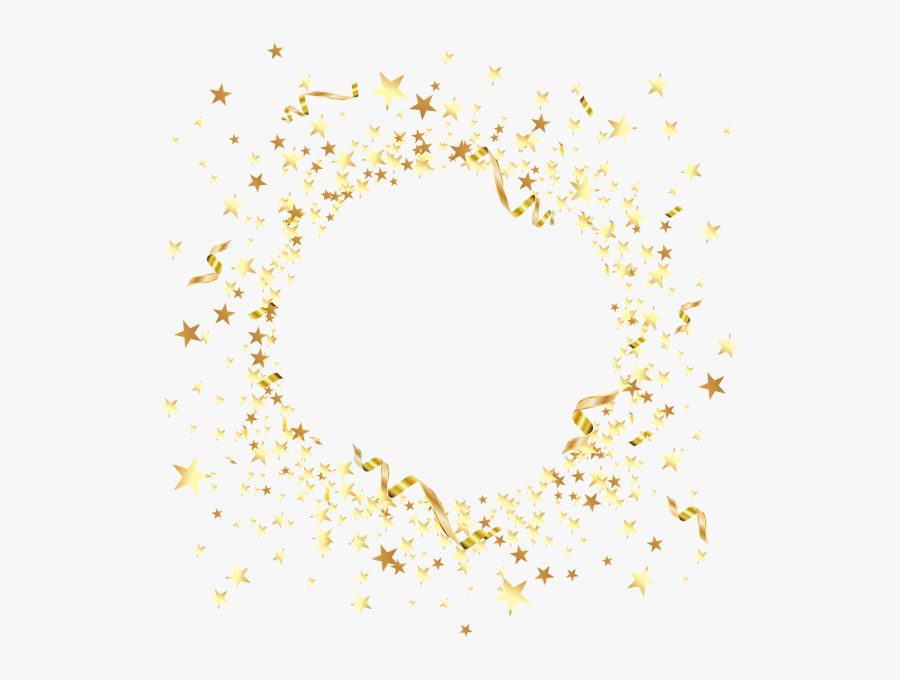 Round Element With Gold Stars Png Clip Art - Gold Stars Png Transparent, Transparent Clipart