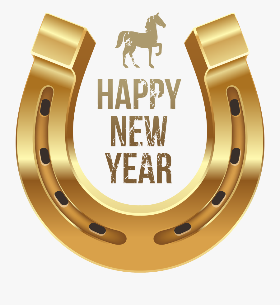 Happy New Year With Horse And Horseshoe Png Clipart - Happy New Year 2019 Hd, Transparent Clipart