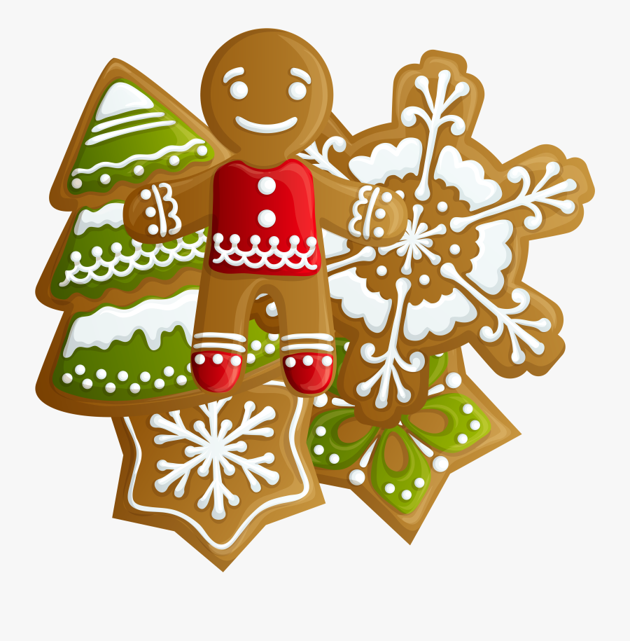 Transparent Christmas Gingerbread And Cookies Png Clipart - Christmas Cookies Clip Art Free, Transparent Clipart