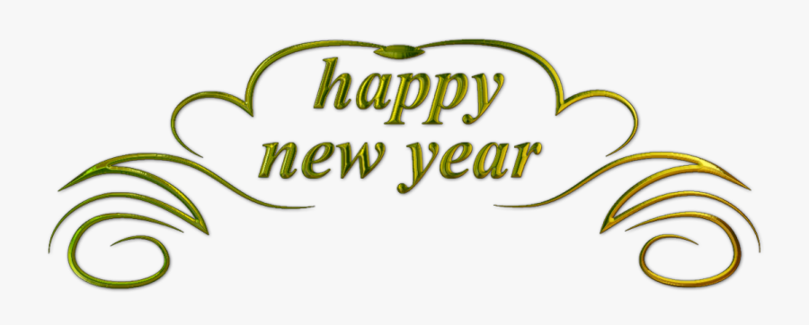 Happy New Year Text Png Transparent, Transparent Clipart
