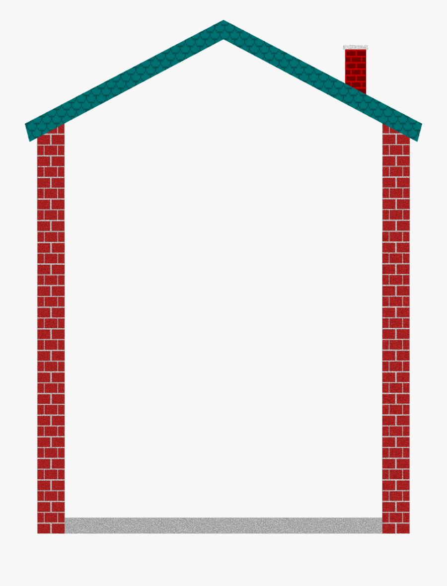 Border Home Clipart Gingerbread House Decorative Borders - House Frame Clipart, Transparent Clipart