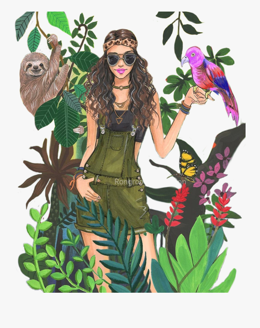 Trees Flowers And Animals, Transparent Clipart