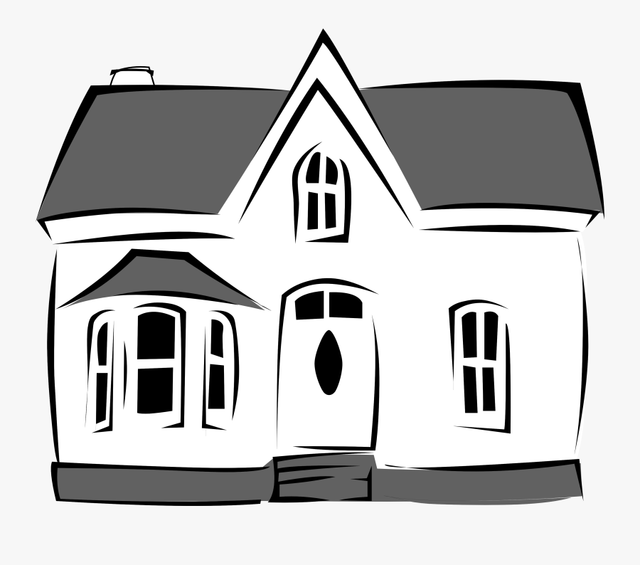 White House Clipart Transparent Pencil And In Color - Black And White House Cartoon, Transparent Clipart