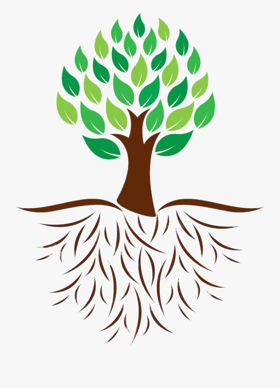 Tree Clipart With Roots , Png Download - Tree With Roots Clipart, Transparent Clipart