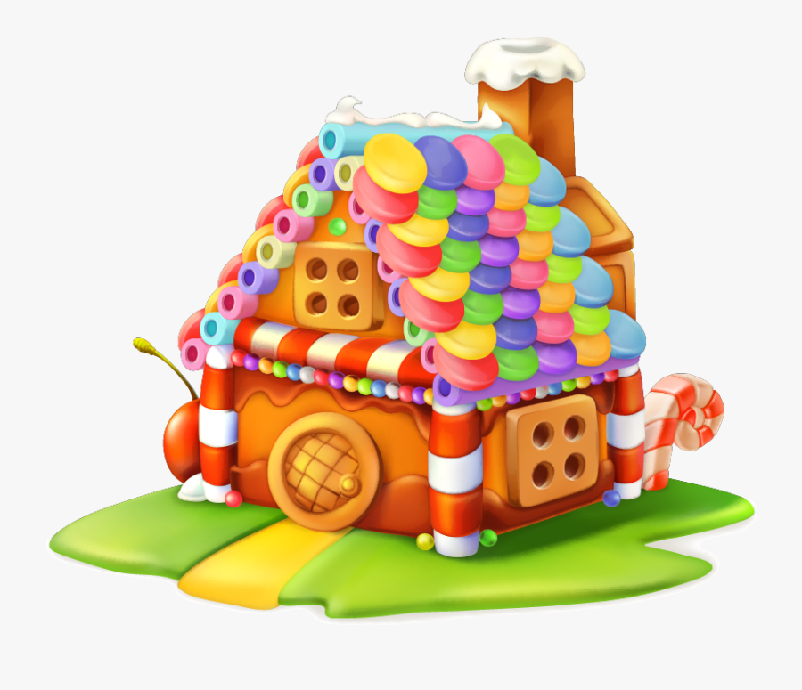 Gingerbread House Cupcake Sweetness Candy - Candy Gingerbread House Cartoon, Transparent Clipart