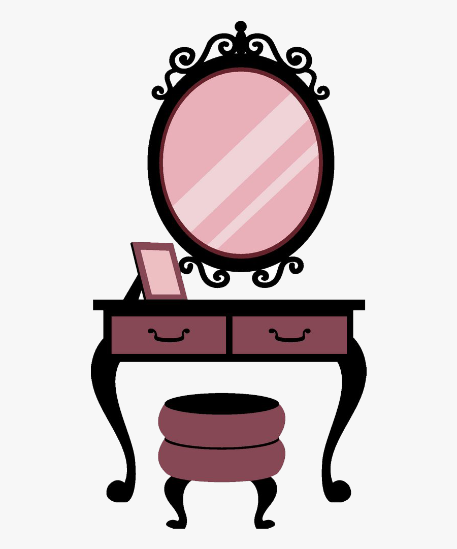 Vanity Cartoon Illustration Mirror Free Transparent - Mirror Cartoon Png, Transparent Clipart
