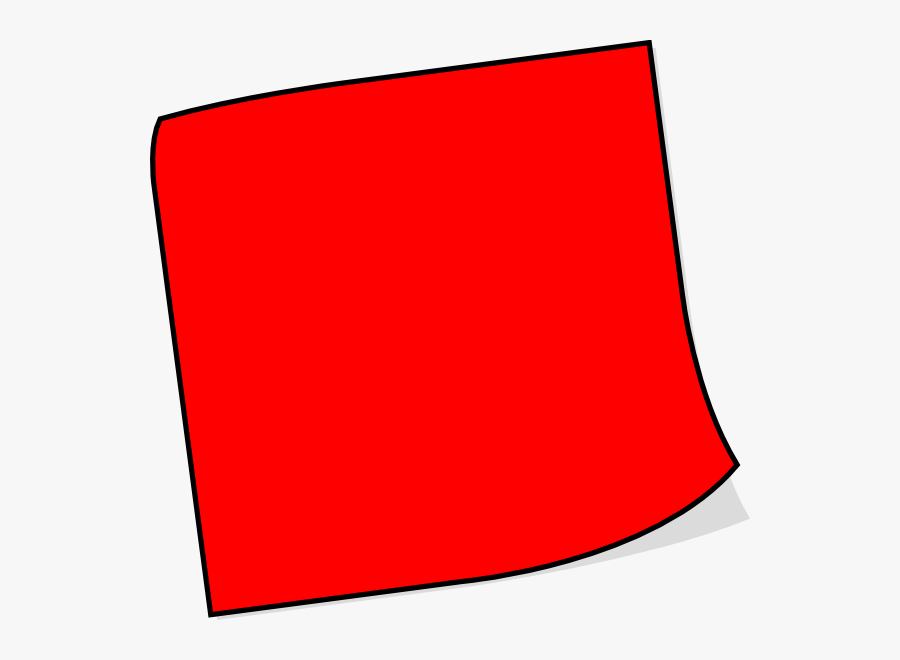 Red Post It Note, Transparent Clipart
