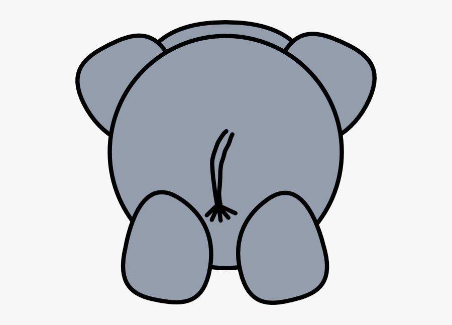 Elephant Rear Clip Art - Elephant Front And Back, Transparent Clipart