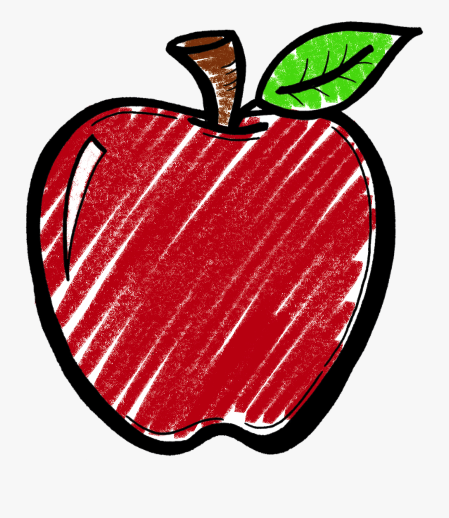 Apple Clipart Chalkboard - Chalkboard Apple Png, Transparent Clipart