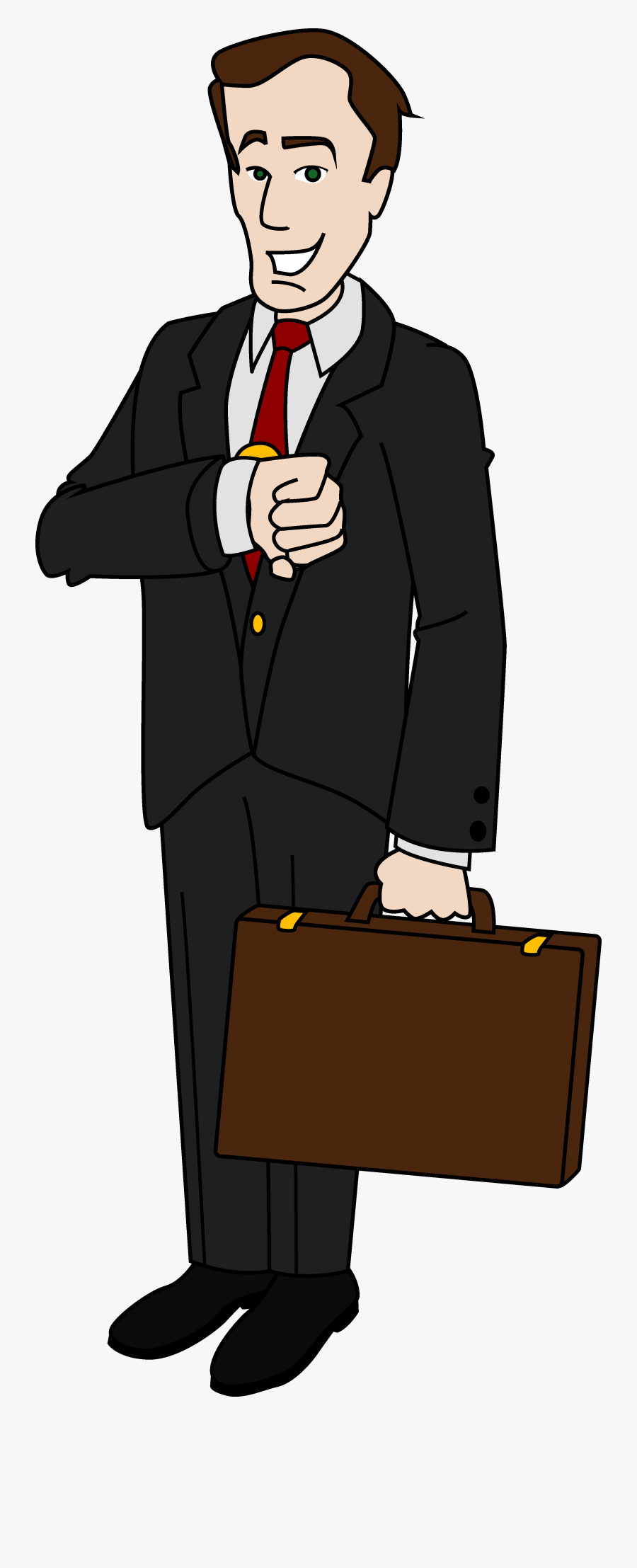 With Briefcase Portal - Business Man Clipart, Transparent Clipart