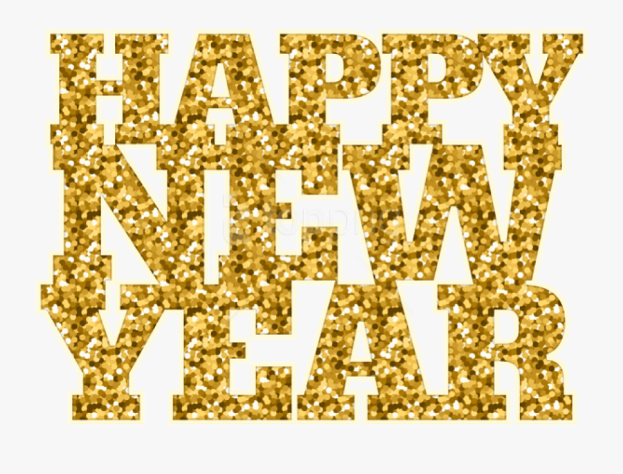 Happy New Year Gold Png - Motif, Transparent Clipart