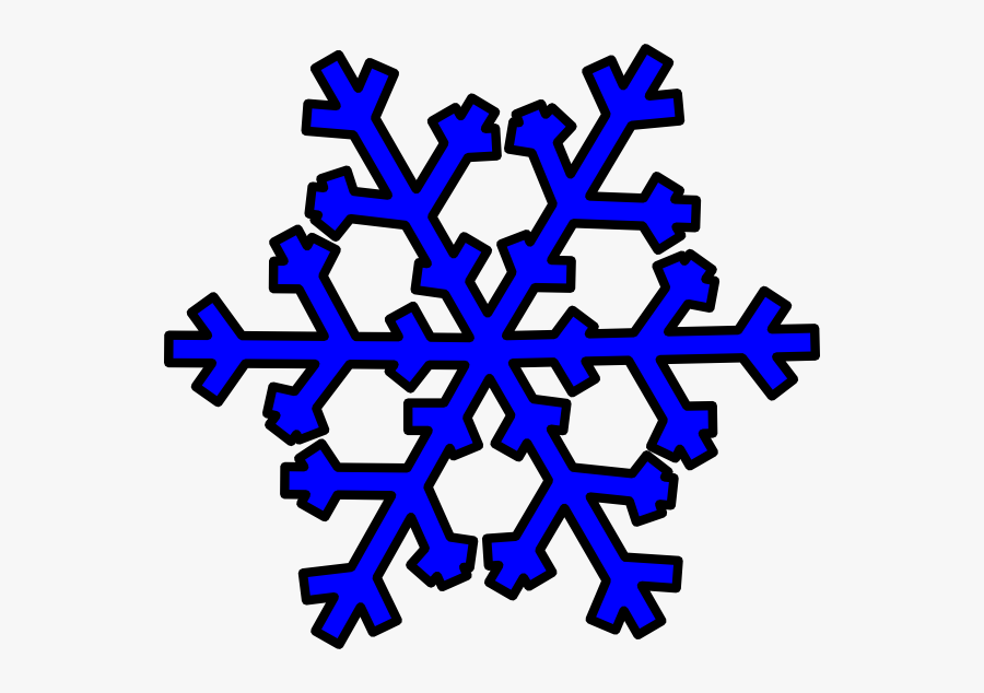 Blue Snowflake Clip Art At Clker - Transparent Background Snowflake Clipart, Transparent Clipart