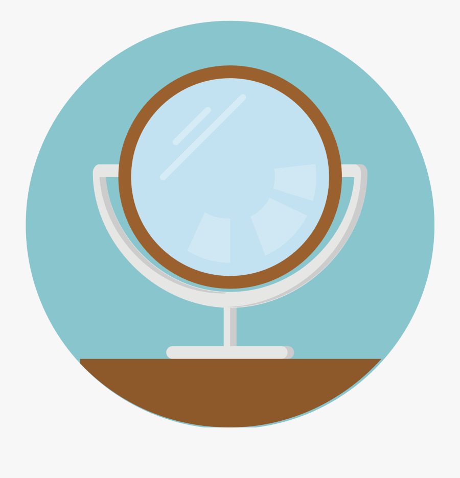 Mirror Clipart Oval Objects Pencil And In Color Mirror - Mirror Png Icon, Transparent Clipart