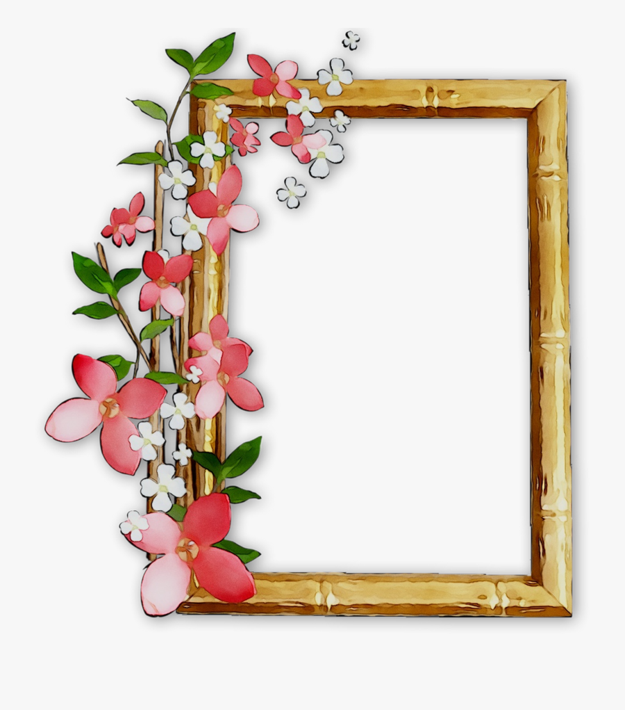 Picture Frames College Mirror Floral Design Clipart - Picture Frame, Transparent Clipart