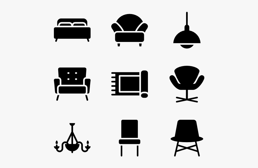 Office Art,black And White,logo,line Art,art - Furniture Icon Png, Transparent Clipart