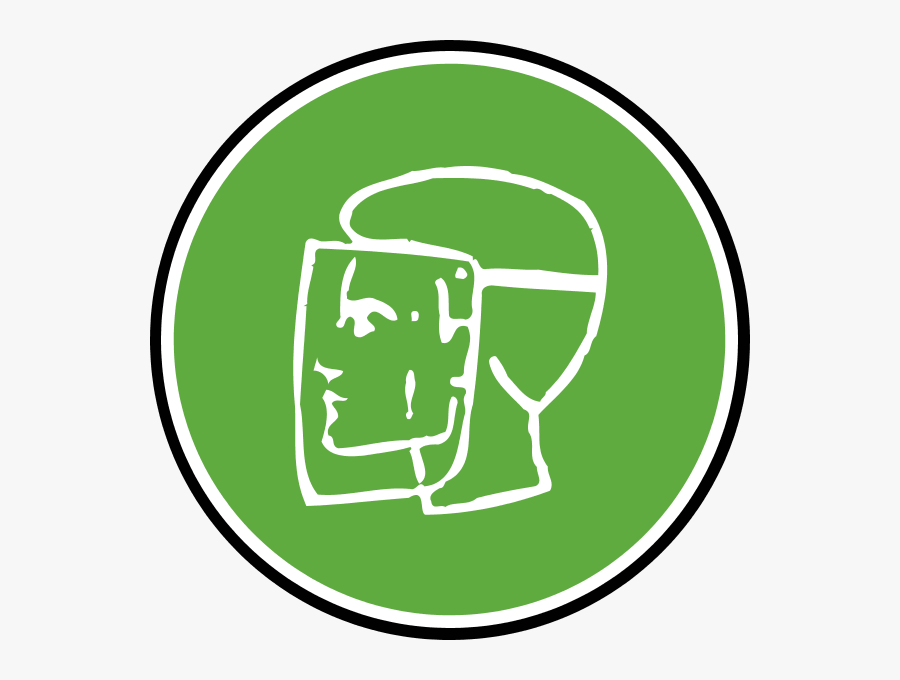 Office Clipart Man Face Protection Black White - Protección Obligatoria De La Cara, Transparent Clipart