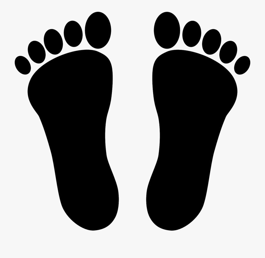 Feet Cliparts Reminder Many Interesting Cliparts - Footprint Black And White, Transparent Clipart