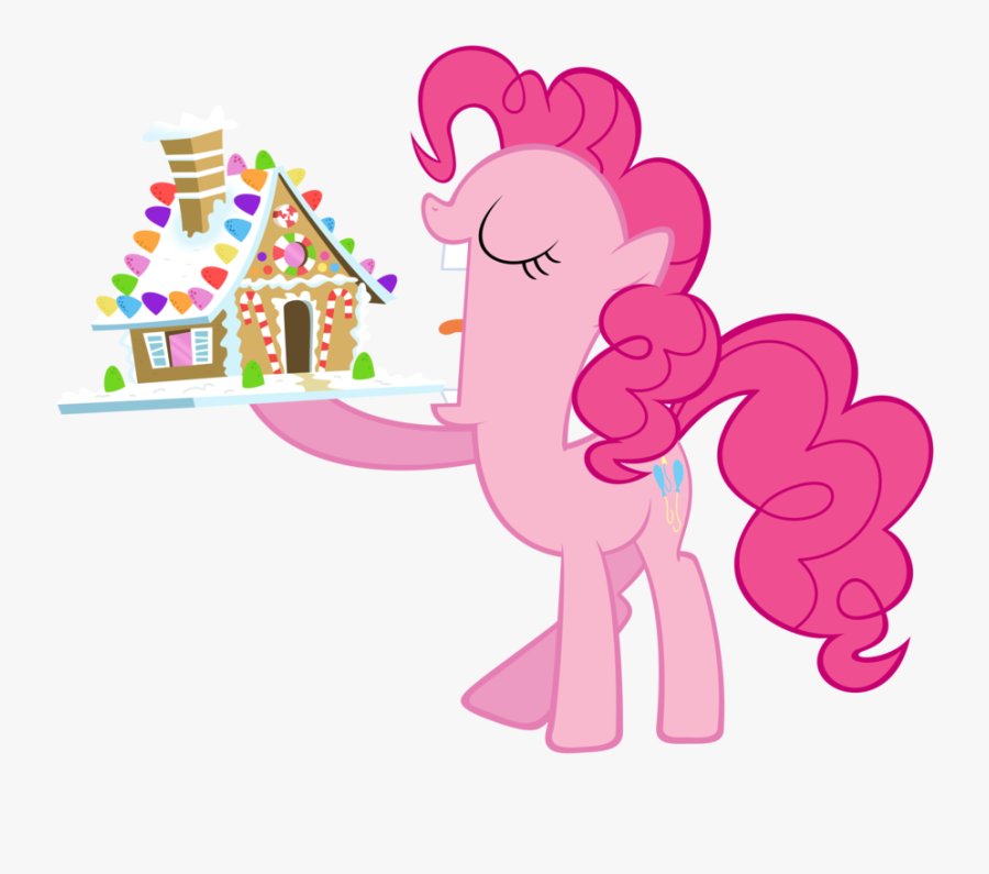 Pinkie Pie And Her Gingerbread House By Liamb135 - Gingerbread House Vector Art, Transparent Clipart
