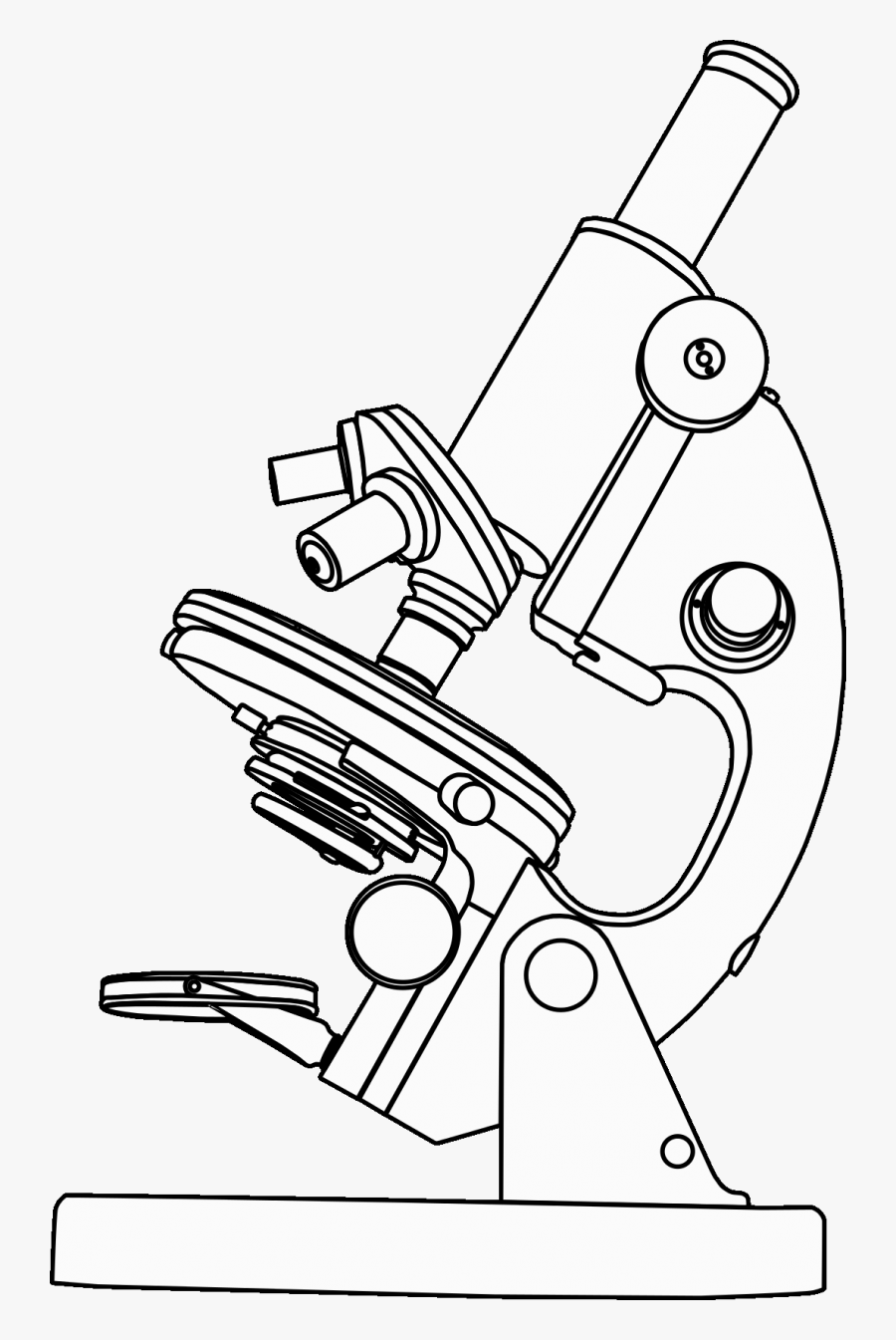 Microscope - Light Microscope Black And White, Transparent Clipart