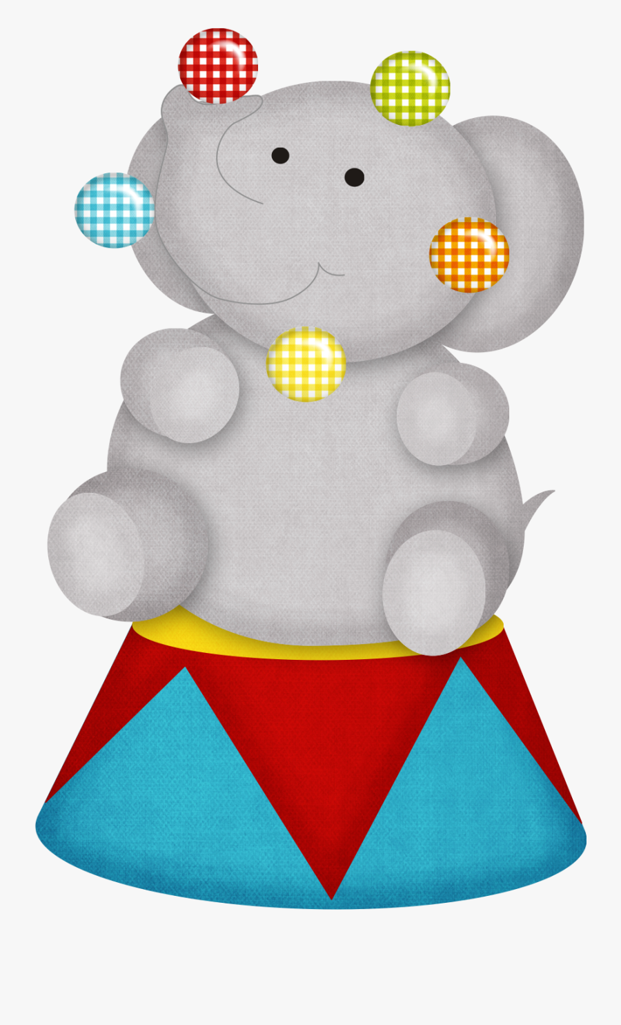 Circus Elephant Clipart - Cute Circus Animals Clipart, Transparent Clipart