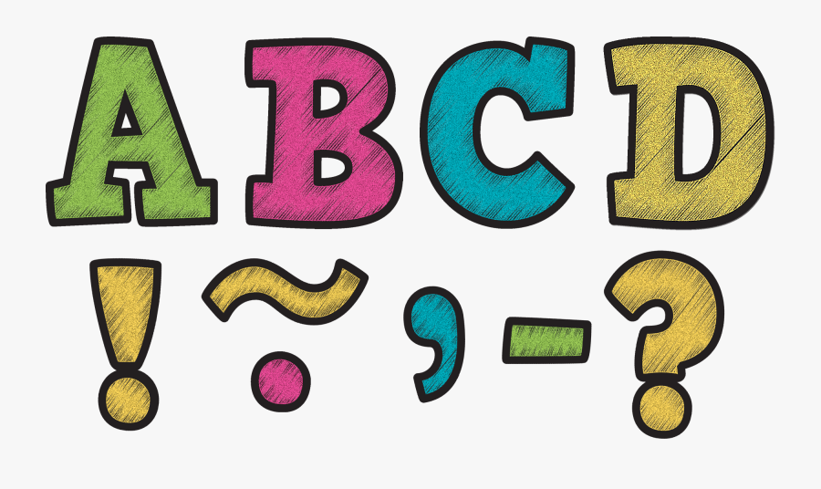 Tcr77212 Chalkboard Brights Bold Block, Transparent Clipart