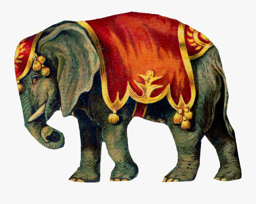 Riverrose Greatestshow Elephant - Vintage Circus Elephant Illustration, Transparent Clipart