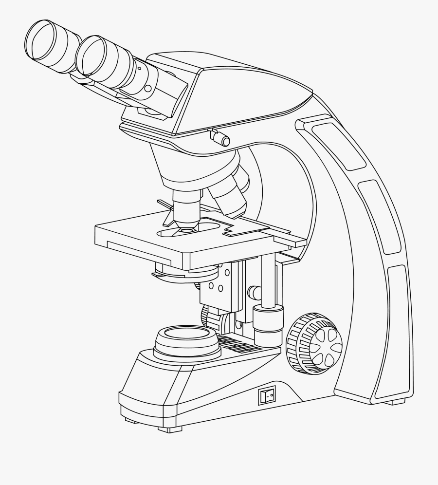 Transparent Looking Through Binoculars Clipart - Light Microscope Of Drawing, Transparent Clipart