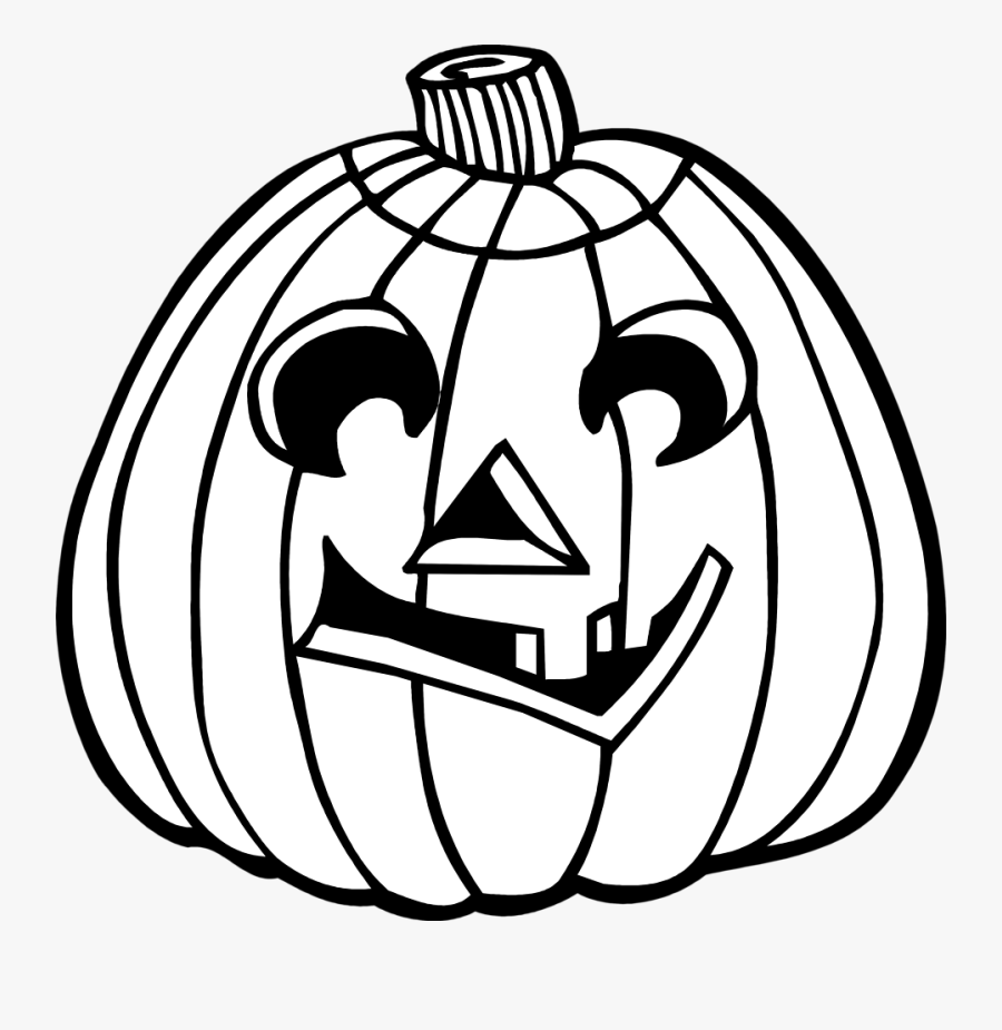 Transparent Pumpkin Png Black And White - Jack O Lantern Black And White Clipart, Transparent Clipart