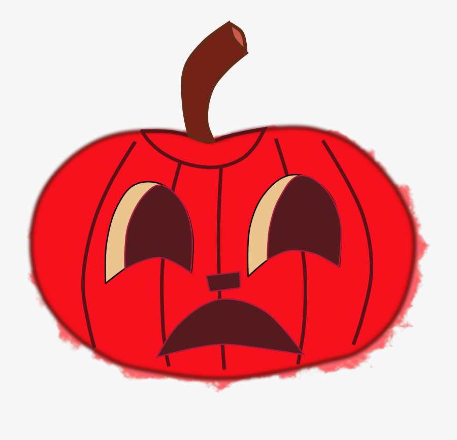Clip Art Jack O Lantern Faces Clip Art - Halloween Pumpkin Images Red, Transparent Clipart