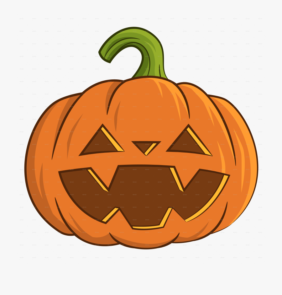 Funny Pumpkin Jack - Cartoon Halloween Pumpkins, Transparent Clipart