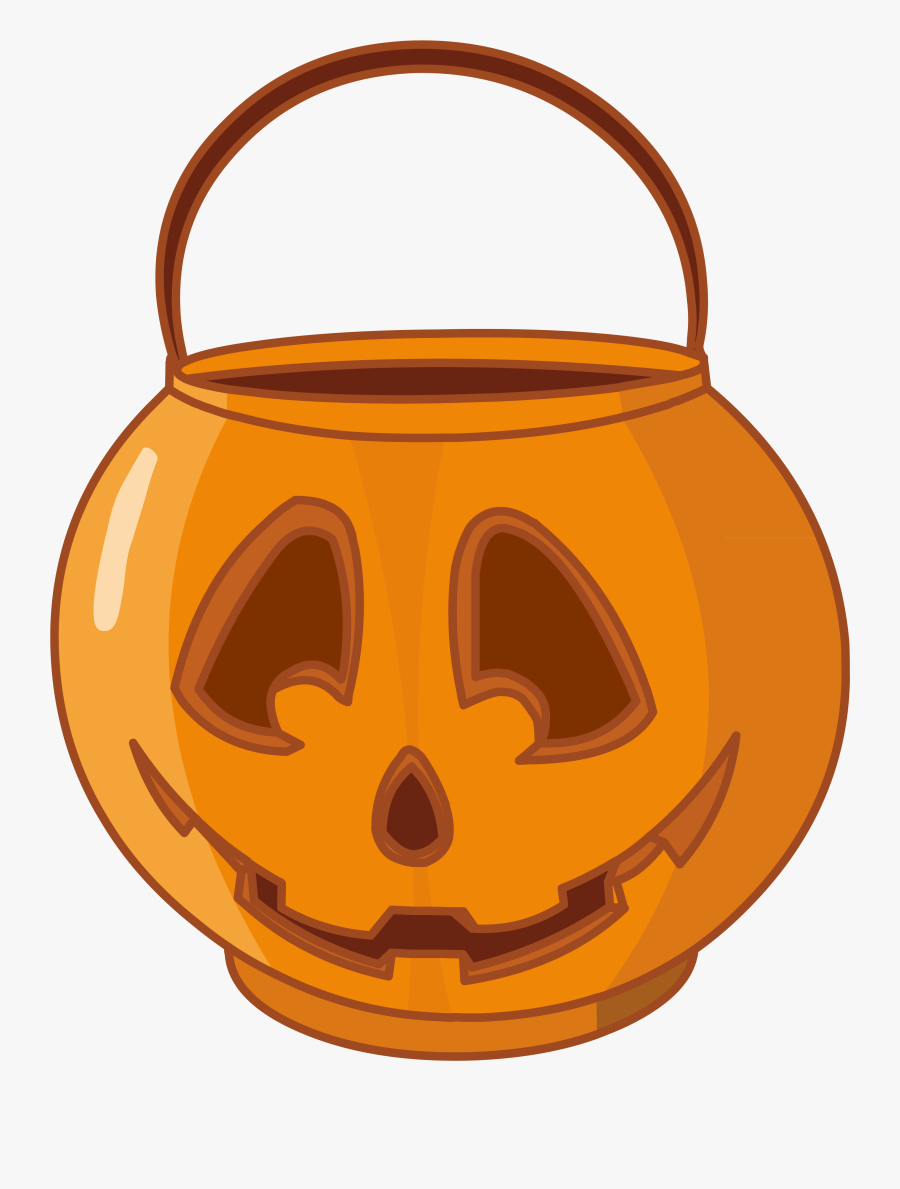 Jack O" Lantern Kettle Question Mark Clip Art - Halloween Bucket Png, Transparent Clipart