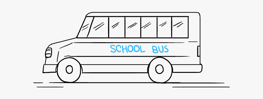 How To Draw School Bus - Model Car, Transparent Clipart