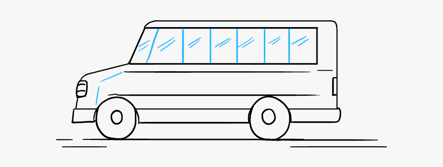 How To Draw School Bus - Model Car, Transparent Clipart