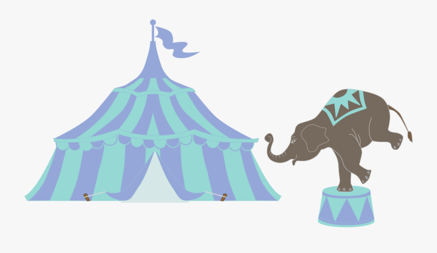 Circus Tent With Elephant Clip Art, Transparent Clipart