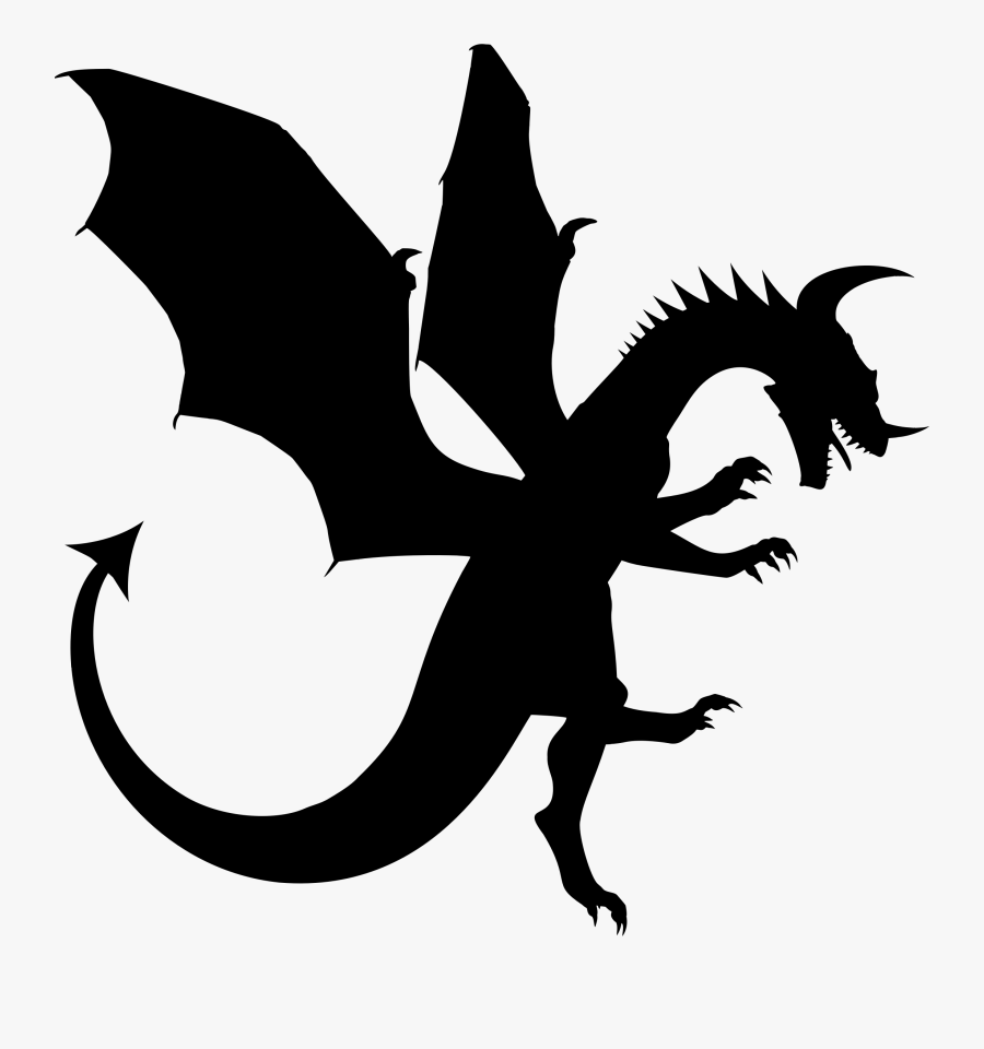 Transparent Dragon Clipart - Dragon Silhouette Clipart, Transparent Clipart
