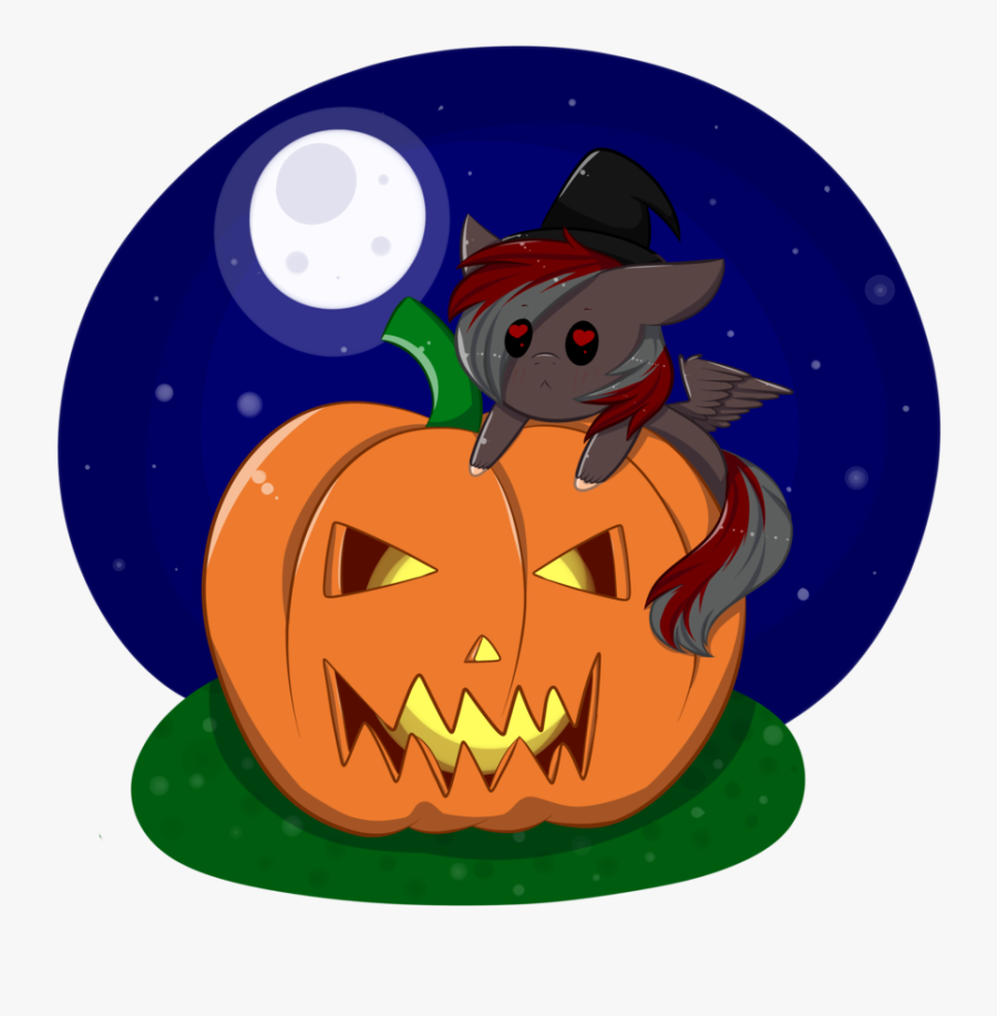 Mimihappy99 Chibi Commission Full Moon Halloween Jack O Lantern Free Transparent Clipart Clipartkey