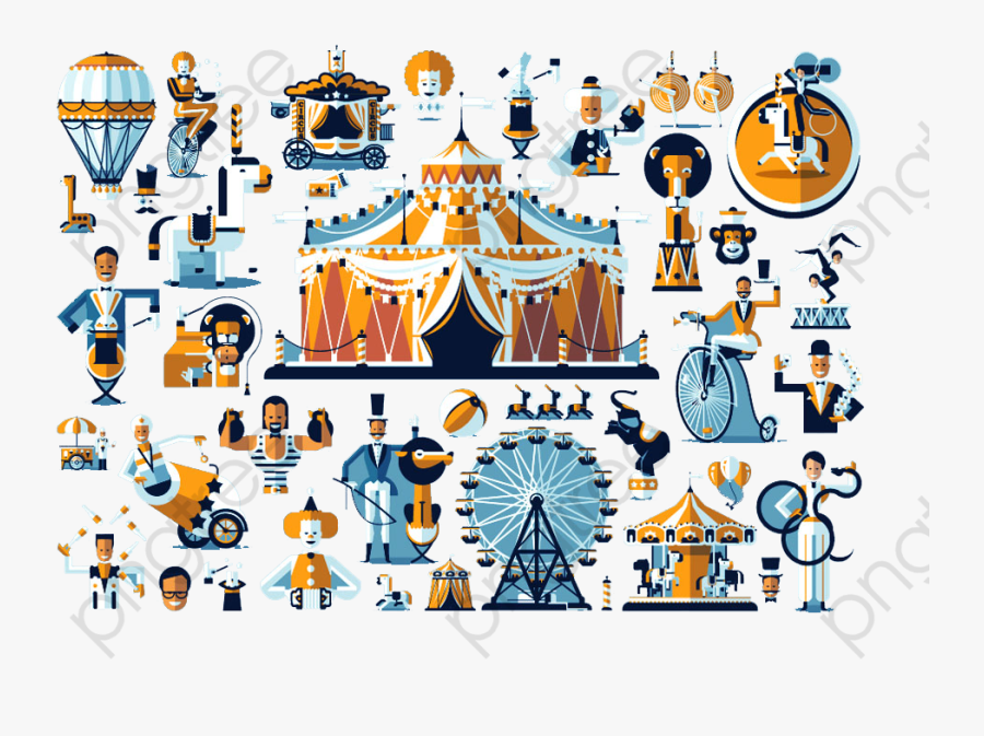 Circus, Circus Clipart, Clown, Ferris Wheel Png Transparent, Transparent Clipart