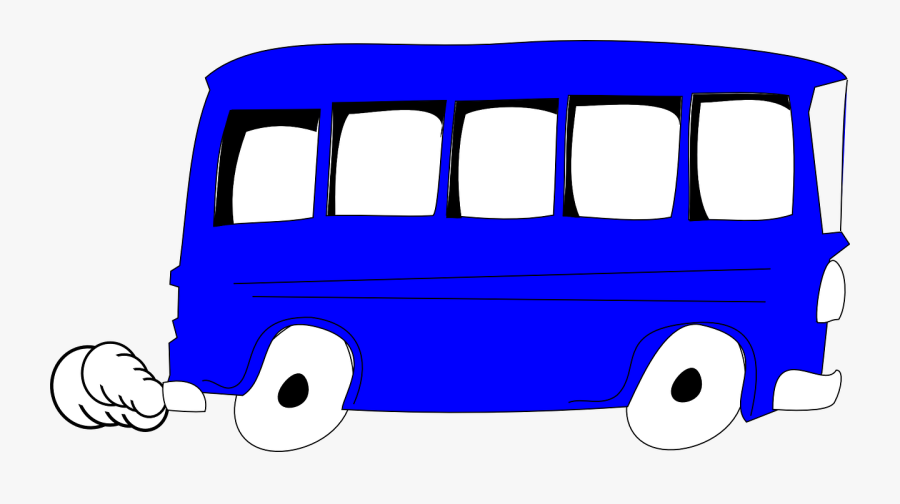 Bus, Fast, Exhaust Fumes, Blue, School, British - Blue School Bus Clipart, Transparent Clipart