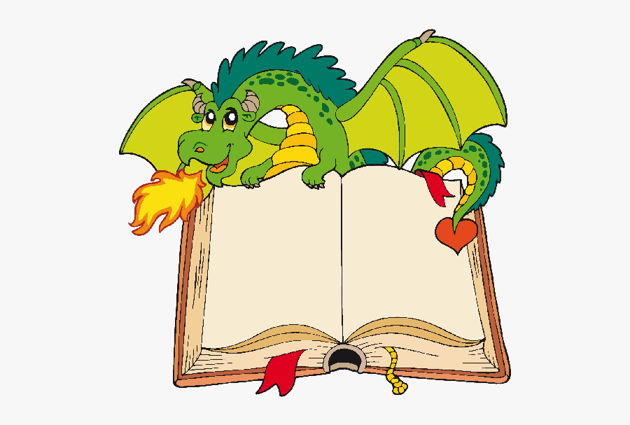Funny Dragons Dragon Cartoon Images Cliparts - Dragon Reading Clipart, Transparent Clipart