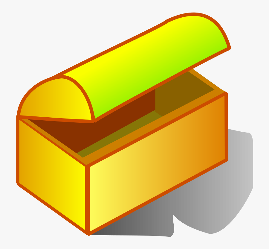 Yellow Toy Box Clipart - Toy Box Empty Cartoon, Transparent Clipart