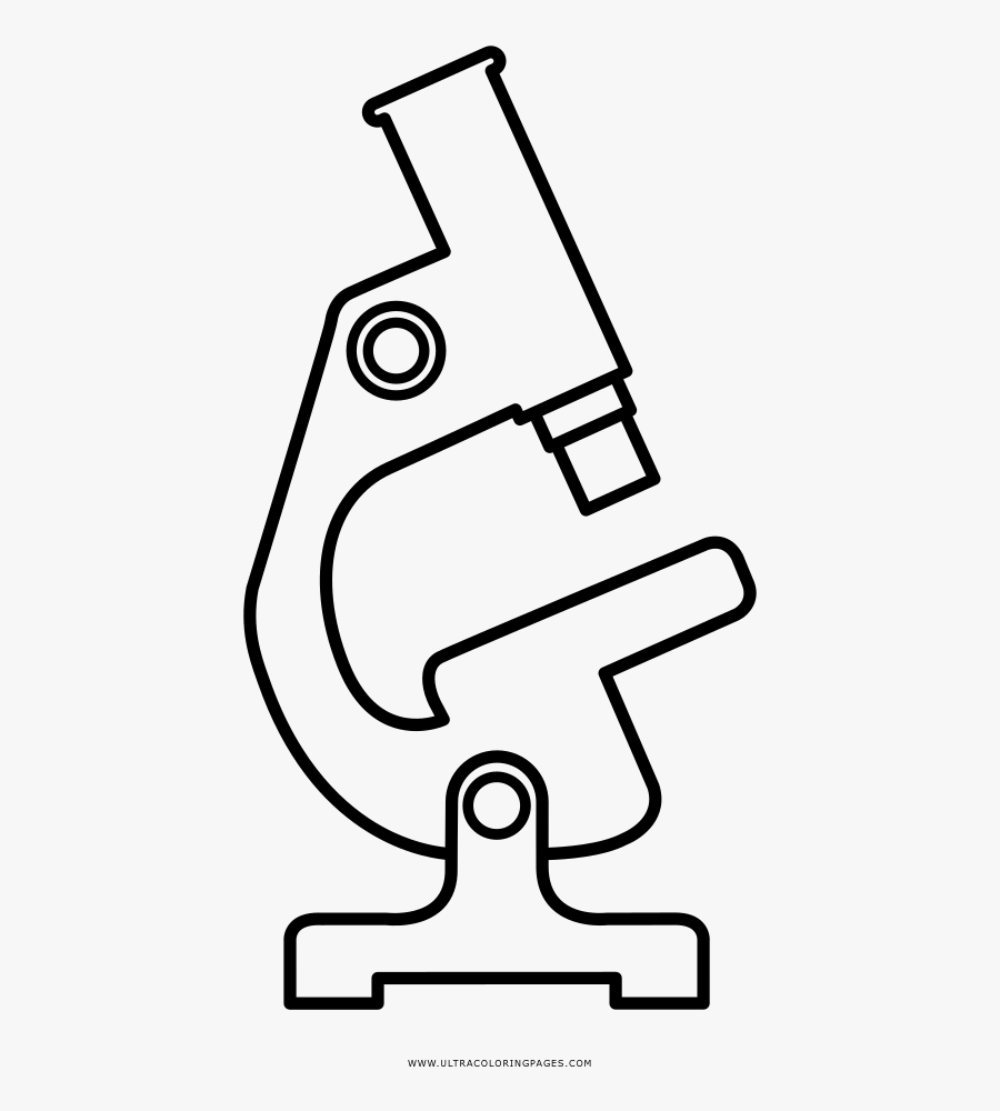 Microscope Coloring Page, Transparent Clipart