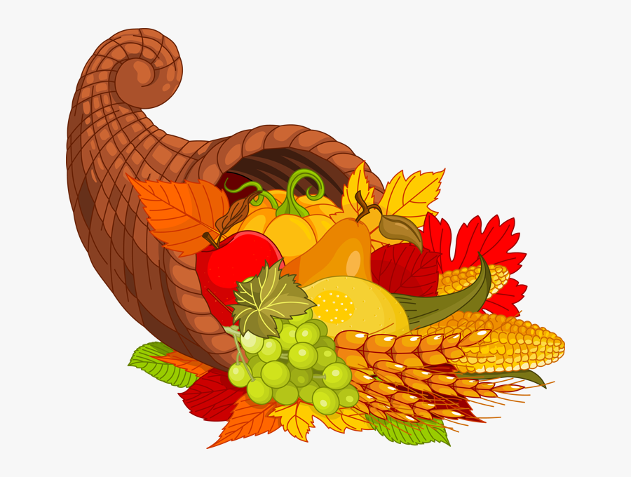 Clip Art Thanksgiving Cornucopia, Transparent Clipart