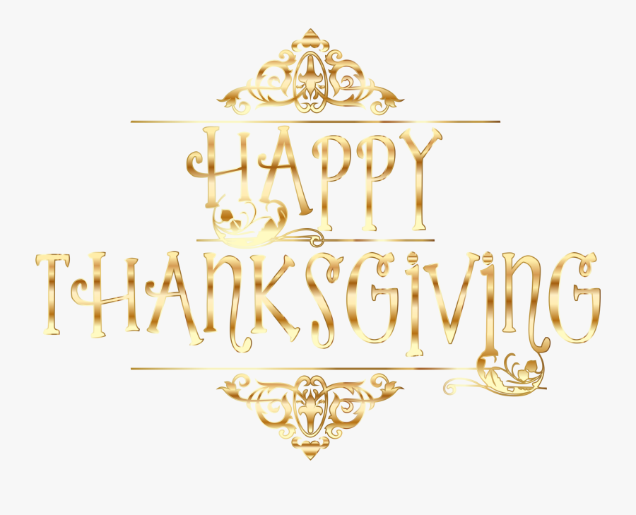 Words Clipart Thanksgiving - Happy Thanksgiving No Background, Transparent Clipart
