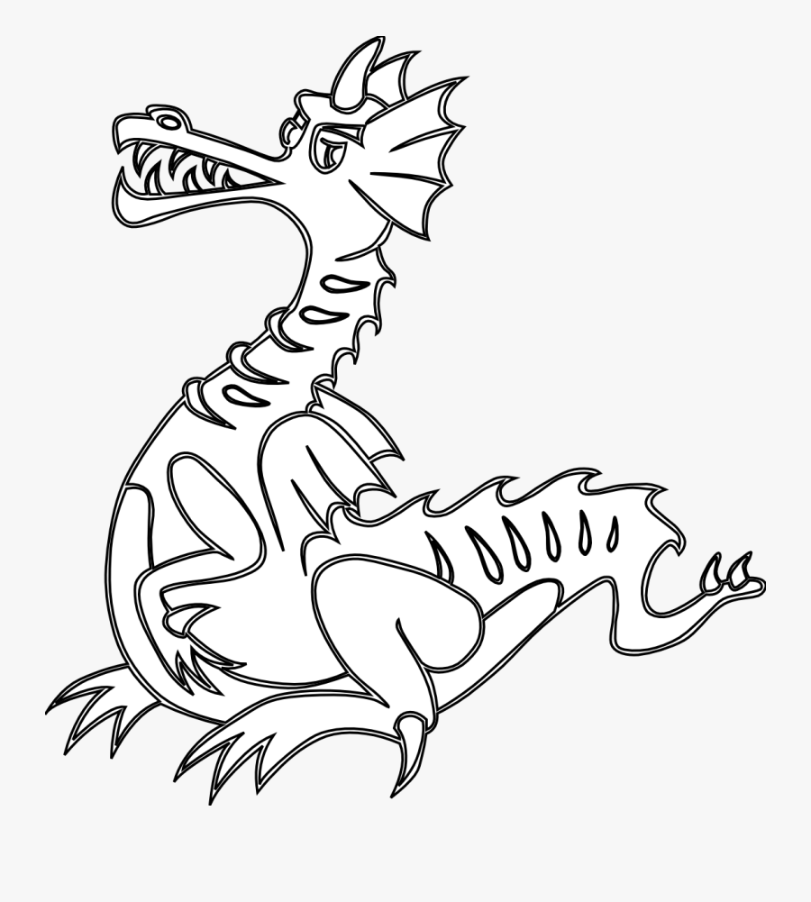 Free Printable Dragon Coloring Pages For Kids - Coloring Book, Transparent Clipart