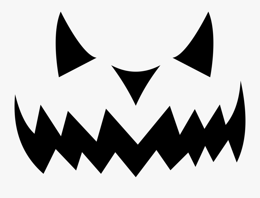 Evil O Lantern Silhouette - Jack O Lantern Face Clipart, Transparent Clipart