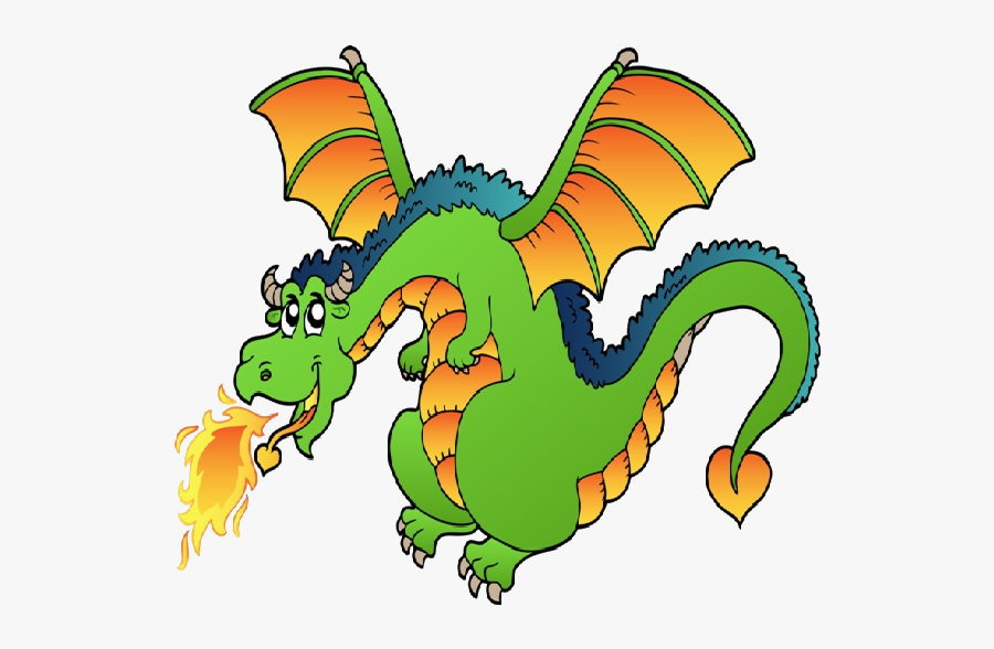 Fire Cute Cartoon Dragon Clip Art Breathing Clipart - Dragon Clipart Png, Transparent Clipart