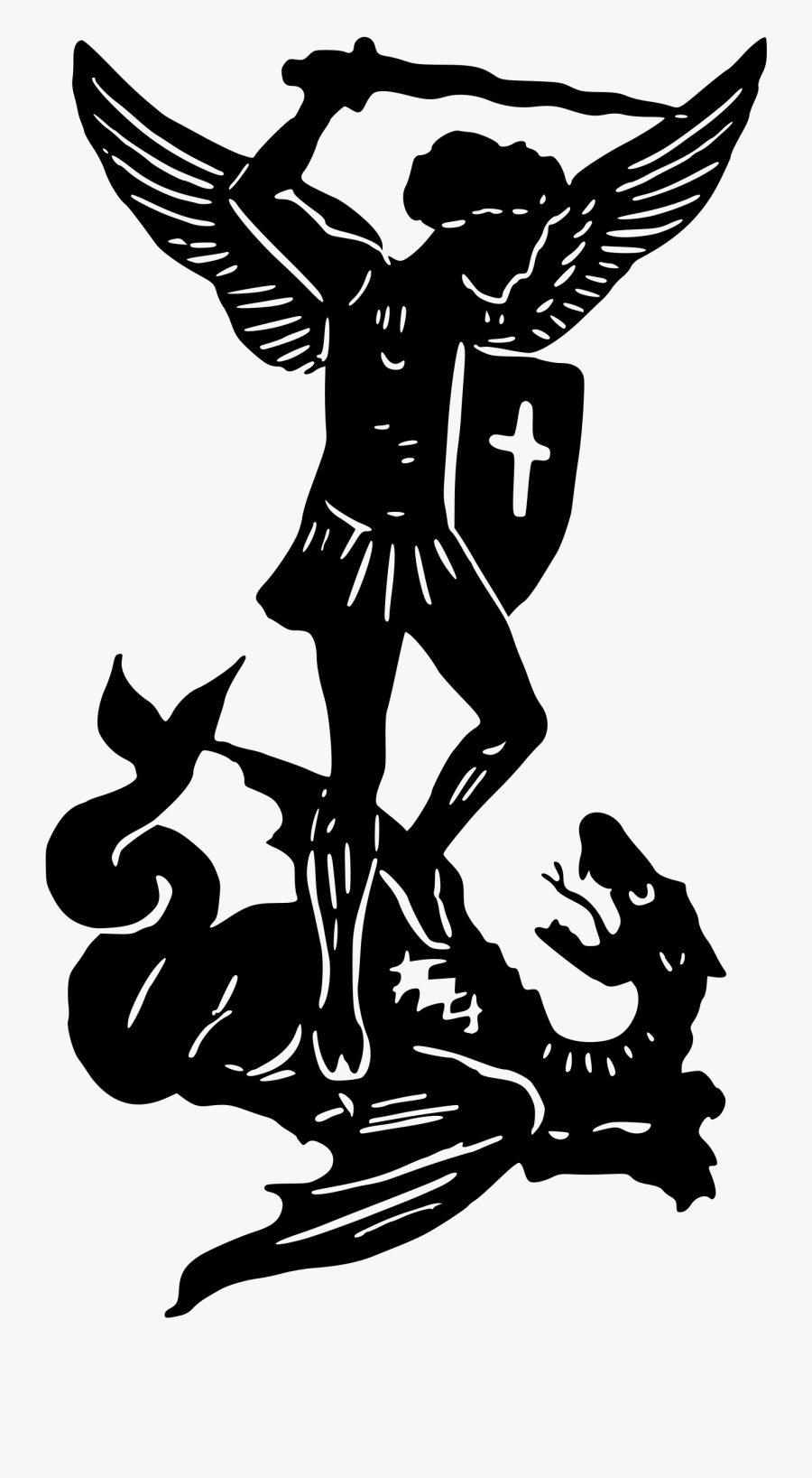 Knight Slaying Dragon Clipart & Knight Slaying Dragon - Knight Slaying Dragon Clipart, Transparent Clipart