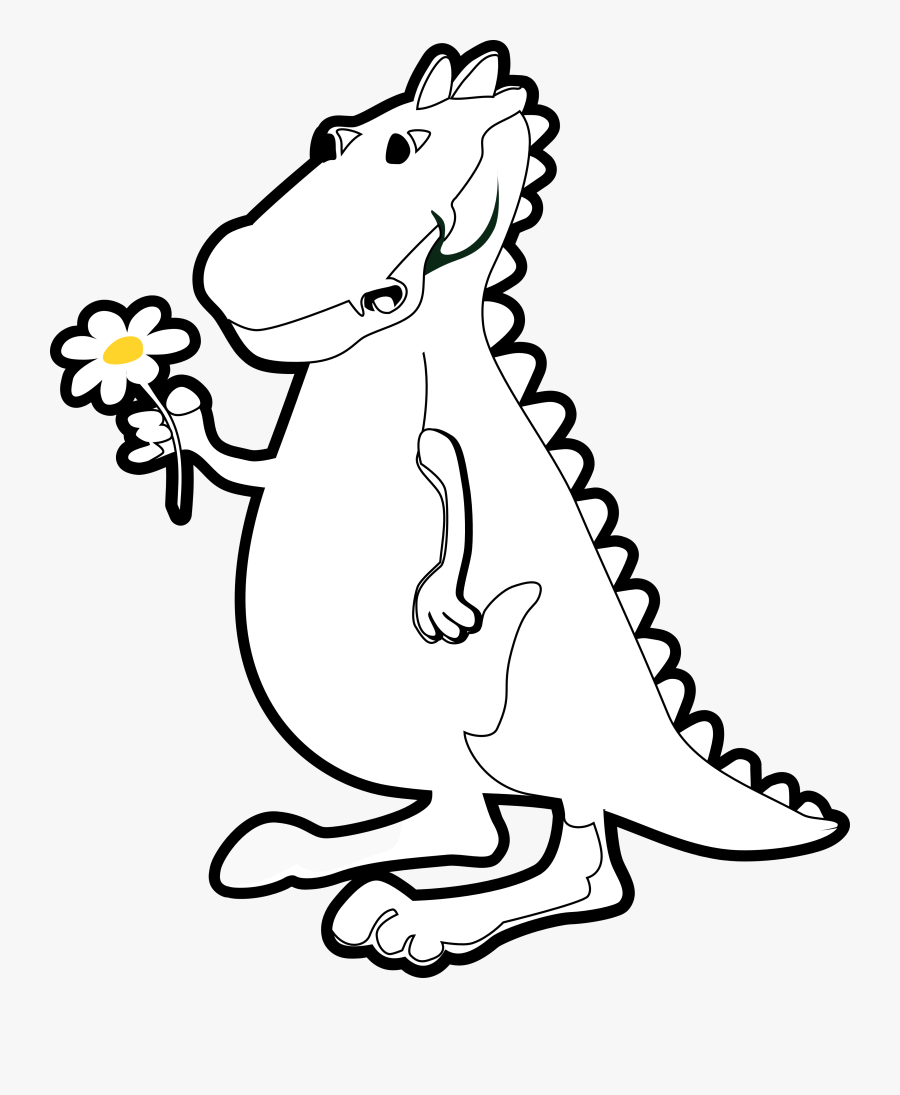 Dragon Clipart Black And Whit - Black And White Picture For Coloring, Transparent Clipart